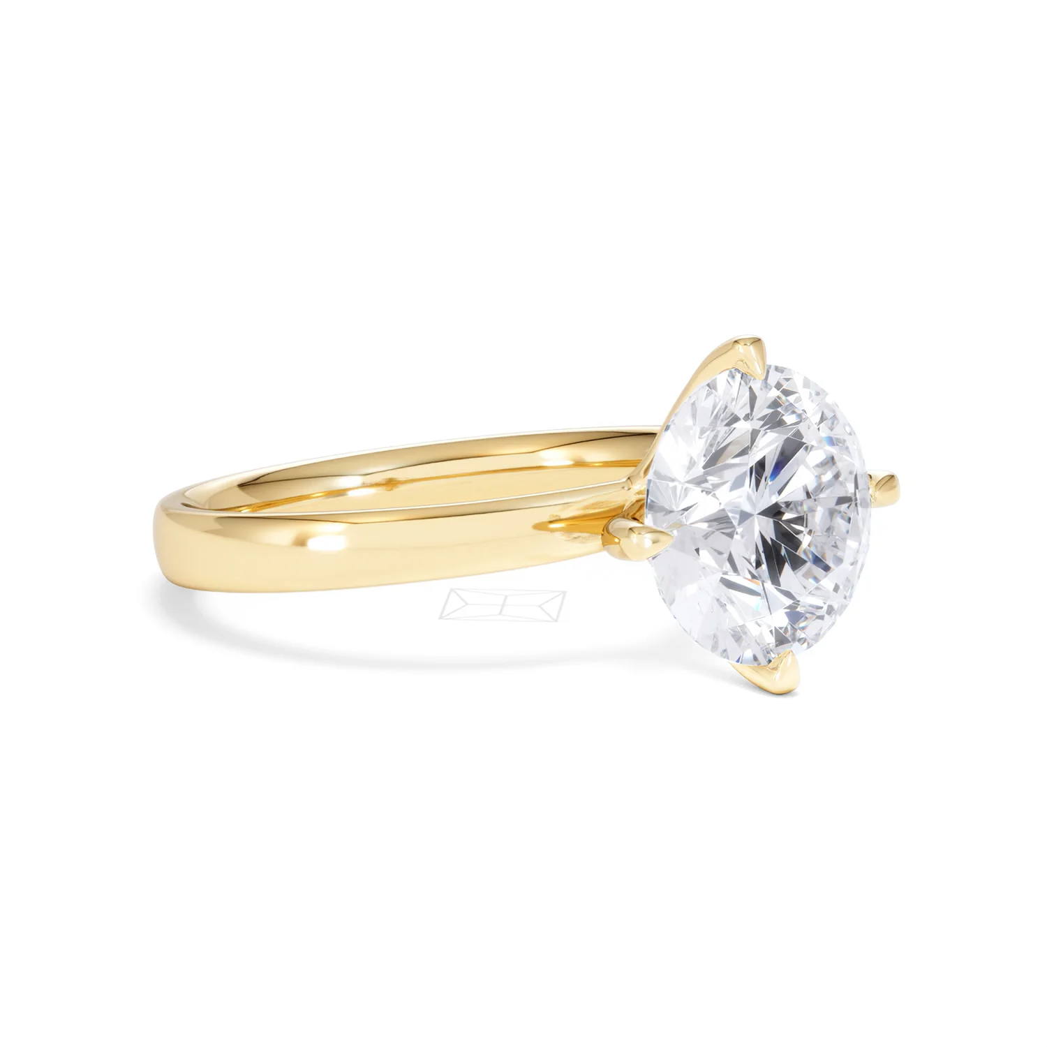 Origin Twist 3.00ct Round Cut Lab Diamond Solitaire Engagement Ring in 18K Yellow Gold - Image 16