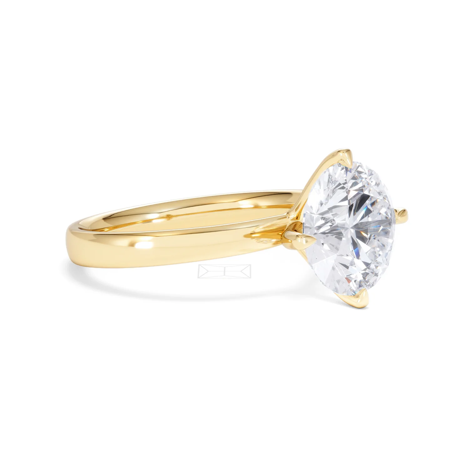 Origin Twist 3.00ct Round Cut Lab Diamond Solitaire Engagement Ring in 18K Yellow Gold - Image 17