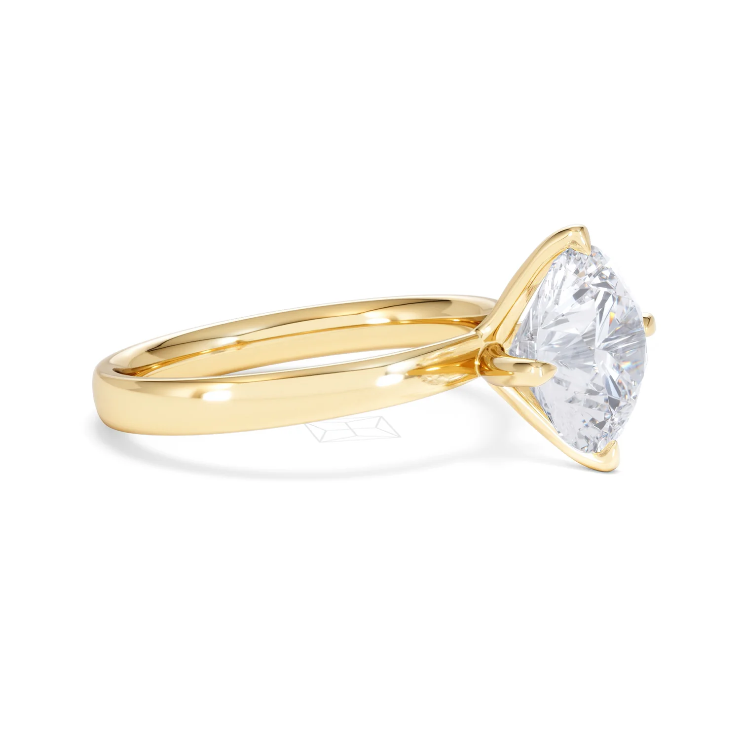 Origin Twist 3.00ct Round Cut Lab Diamond Solitaire Engagement Ring in 18K Yellow Gold - Image 20