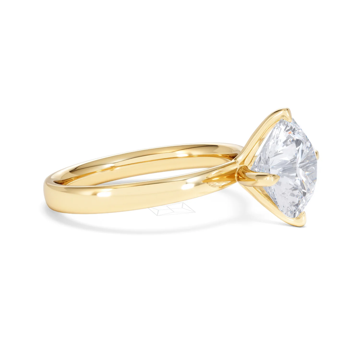 Origin Twist 3.00ct Round Cut Lab Diamond Solitaire Engagement Ring in 18K Yellow Gold - Image 21