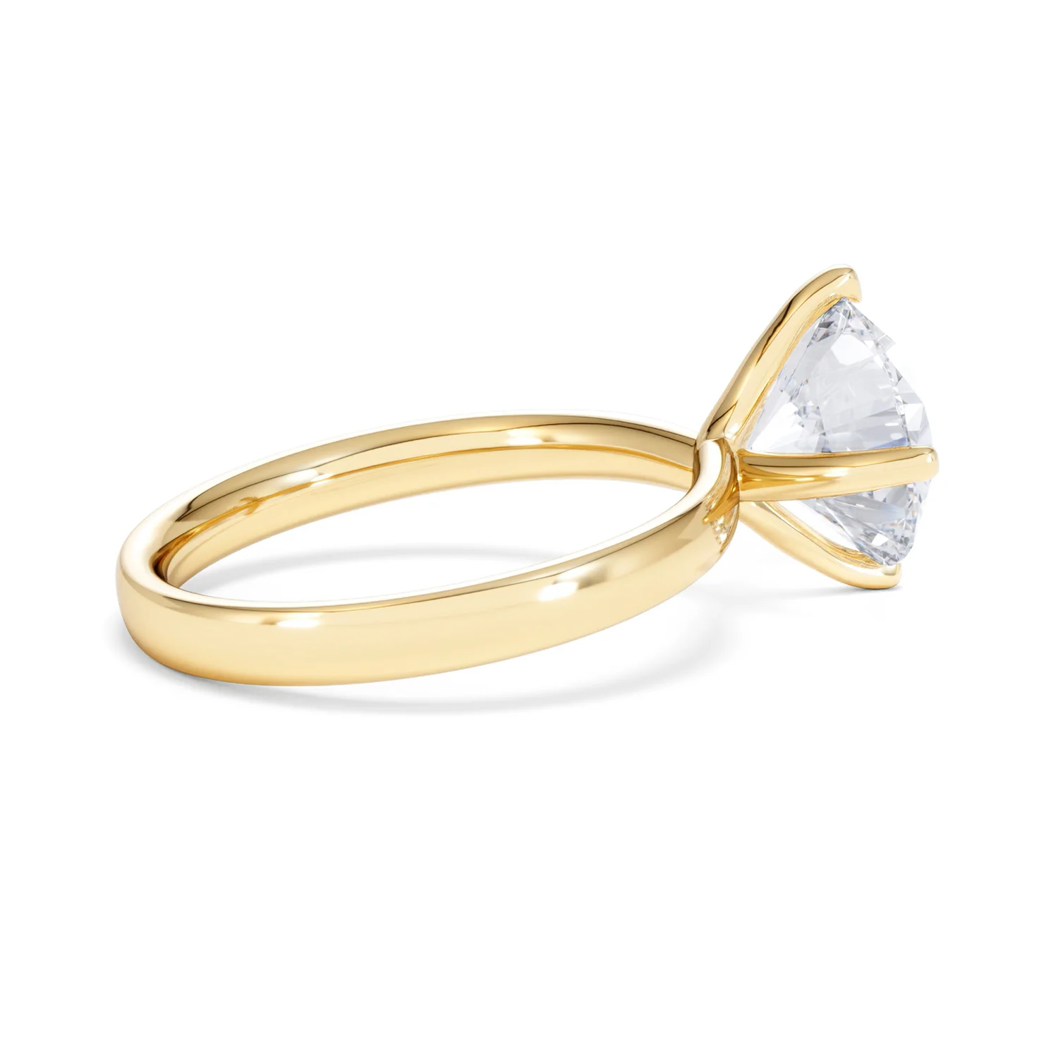 Origin Twist 3.00ct Round Cut Lab Diamond Solitaire Engagement Ring in 18K Yellow Gold - Image 31