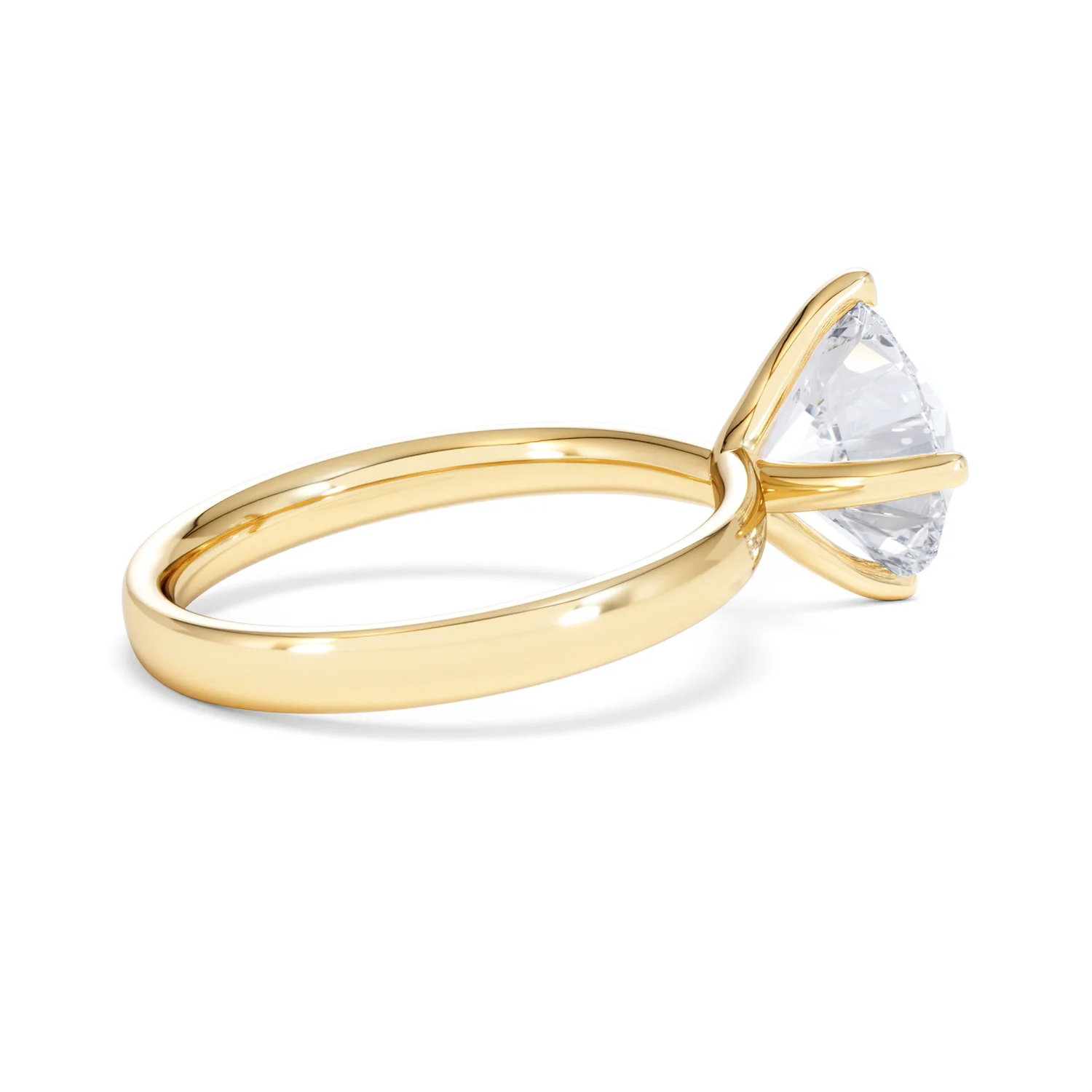 Origin Twist 3.00ct Round Cut Lab Diamond Solitaire Engagement Ring in 18K Yellow Gold - Image 32