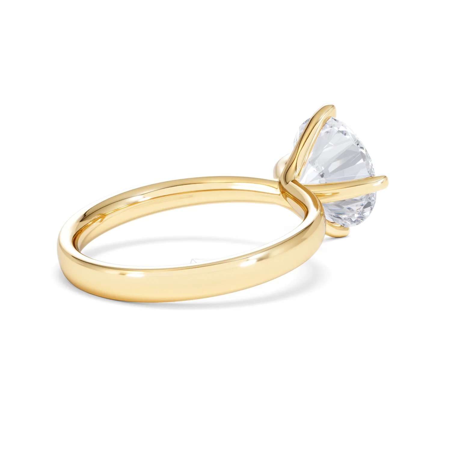 Origin Twist 3.00ct Round Cut Lab Diamond Solitaire Engagement Ring in 18K Yellow Gold - Image 36