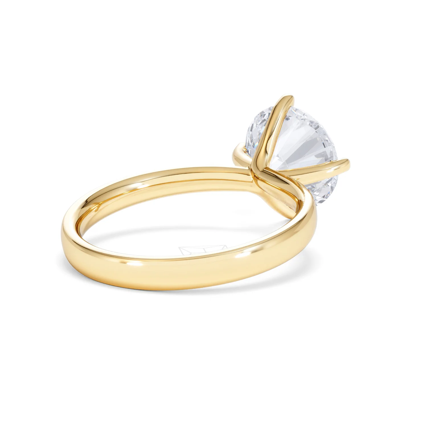 Origin Twist 3.00ct Round Cut Lab Diamond Solitaire Engagement Ring in 18K Yellow Gold - Image 39