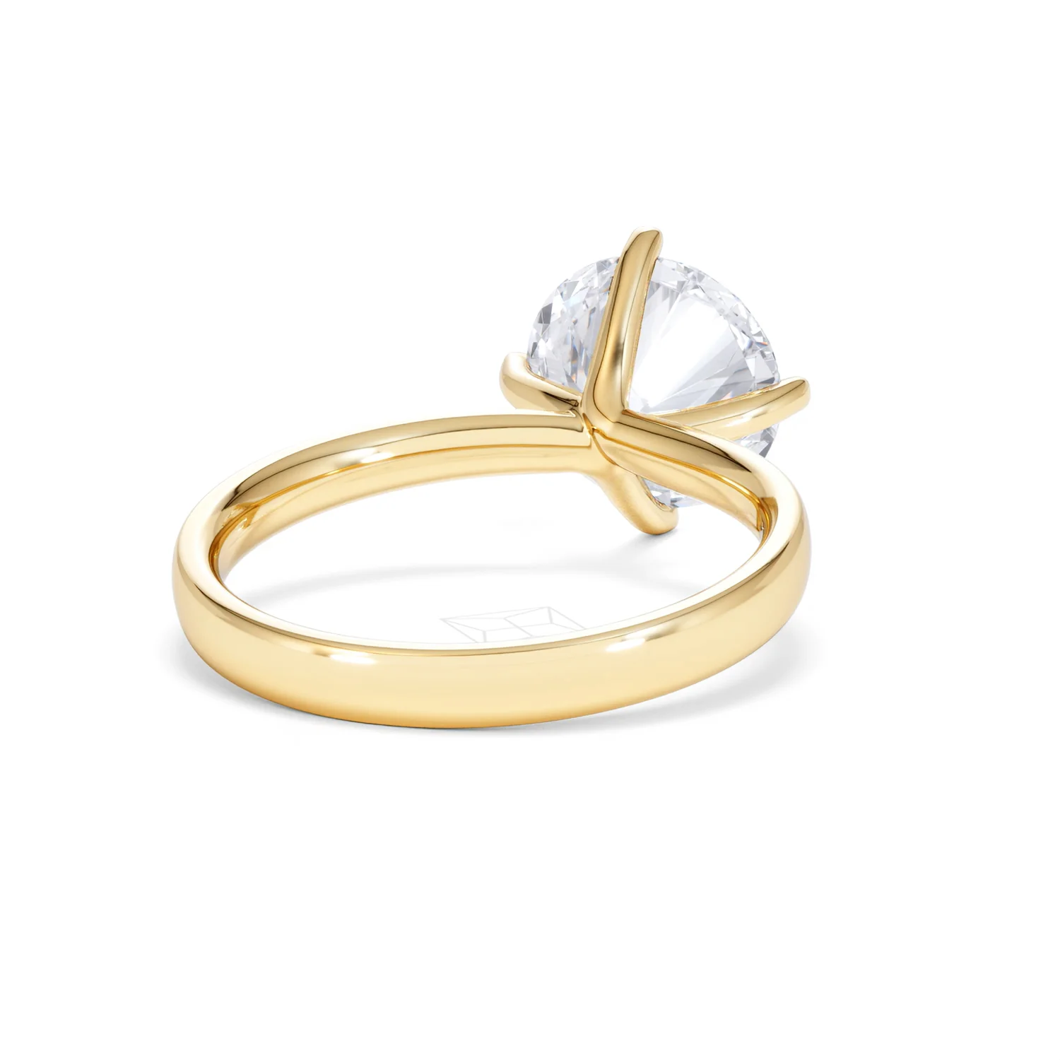 Origin Twist 3.00ct Round Cut Lab Diamond Solitaire Engagement Ring in 18K Yellow Gold - Image 42