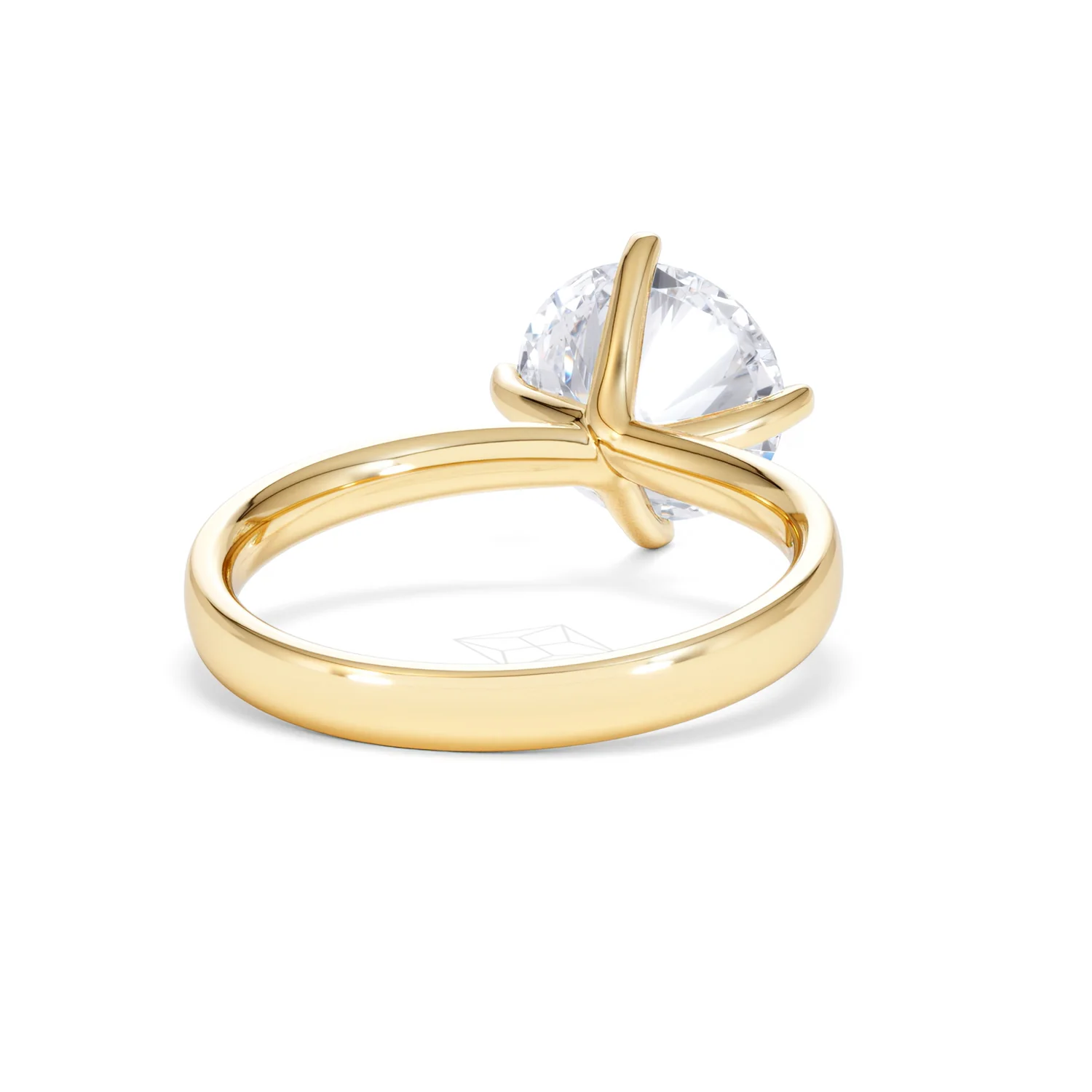 Origin Twist 3.00ct Round Cut Lab Diamond Solitaire Engagement Ring in 18K Yellow Gold - Image 43