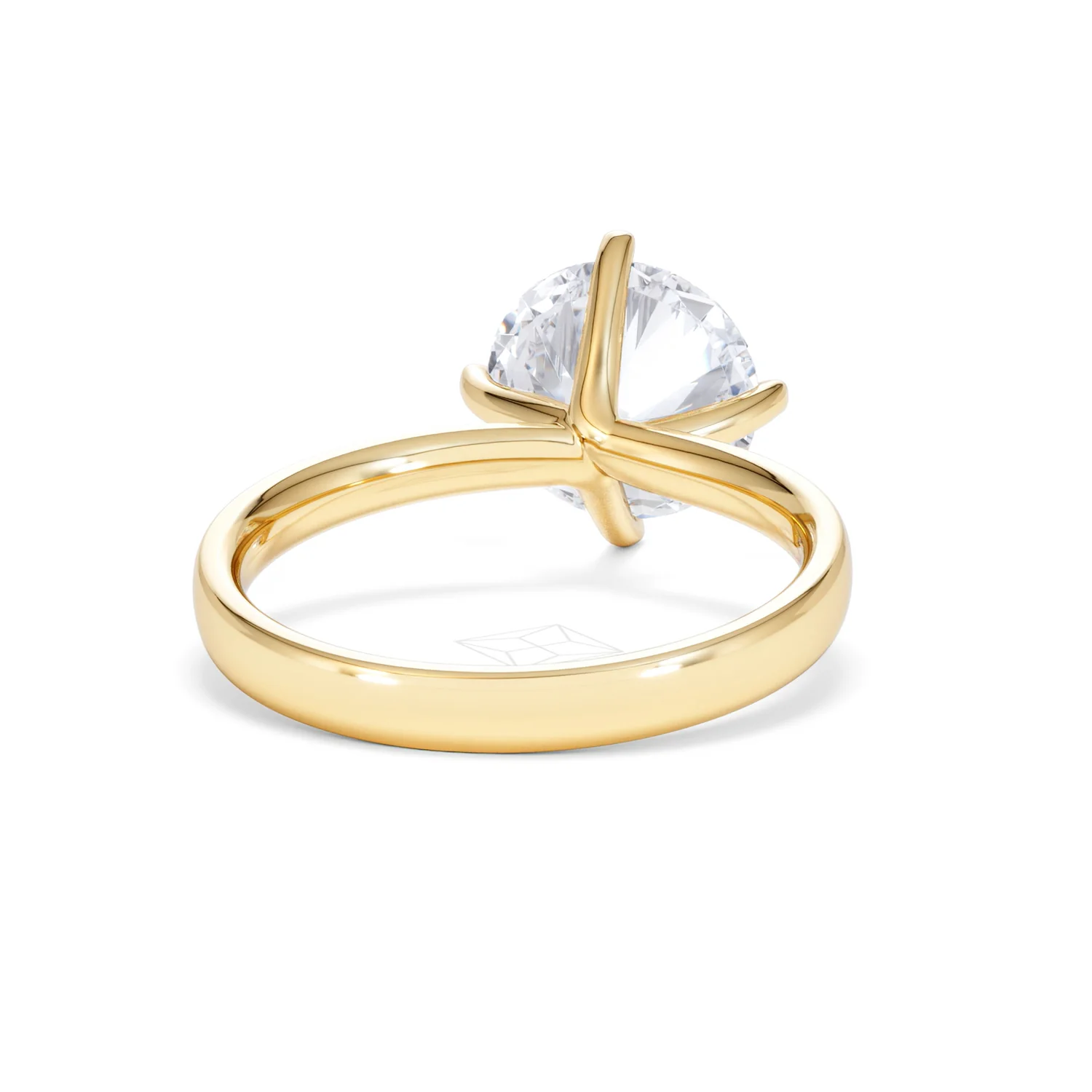 Origin Twist 3.00ct Round Cut Lab Diamond Solitaire Engagement Ring in 18K Yellow Gold - Image 44