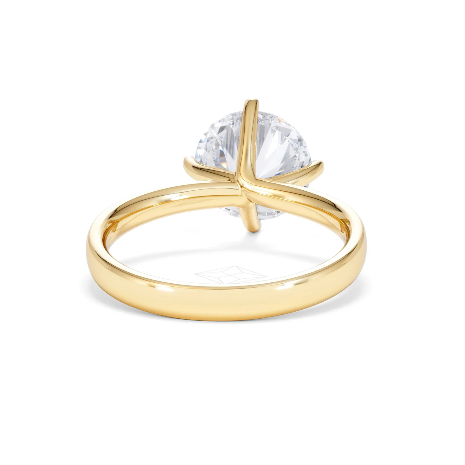 Origin Twist 3.00ct Round Cut Lab Diamond Solitaire Engagement Ring in 18K Yellow Gold - Image 45