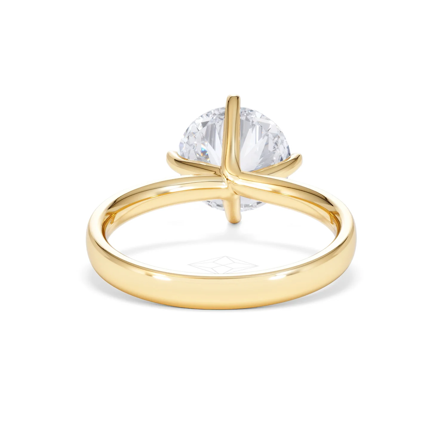 Origin Twist 3.00ct Round Cut Lab Diamond Solitaire Engagement Ring in 18K Yellow Gold - Image 46
