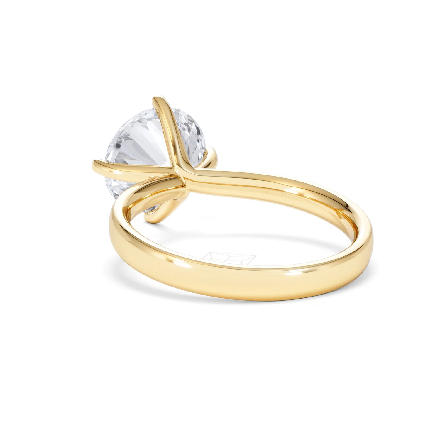Origin Twist 3.00ct Round Cut Lab Diamond Solitaire Engagement Ring in 18K Yellow Gold - Image 53