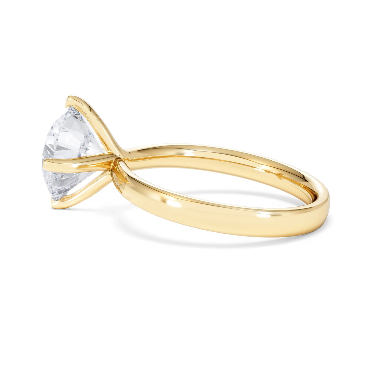Origin Twist 3.00ct Round Cut Lab Diamond Solitaire Engagement Ring in 18K Yellow Gold - Image 64