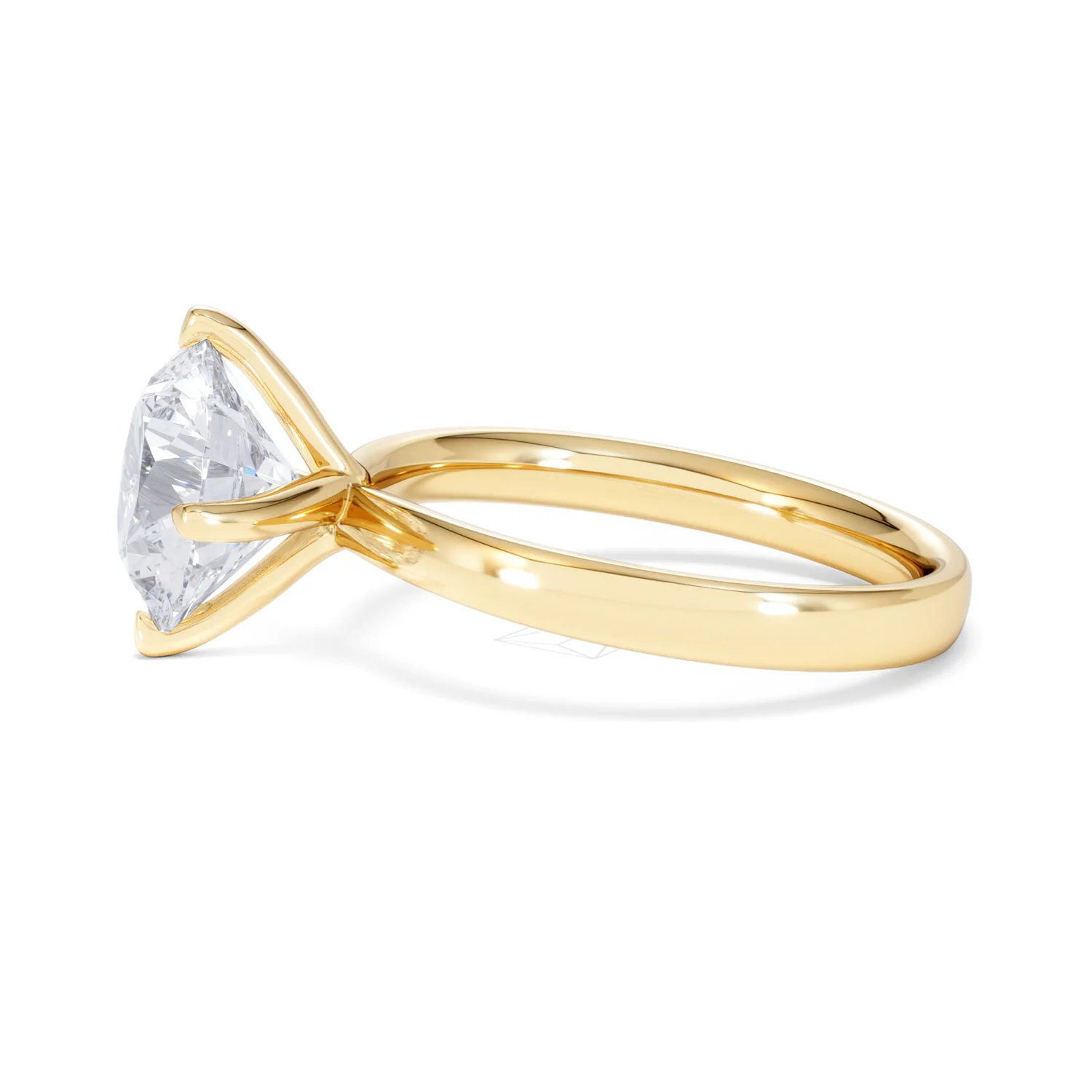 Origin Twist 3.00ct Round Cut Lab Diamond Solitaire Engagement Ring in 18K Yellow Gold - Image 69