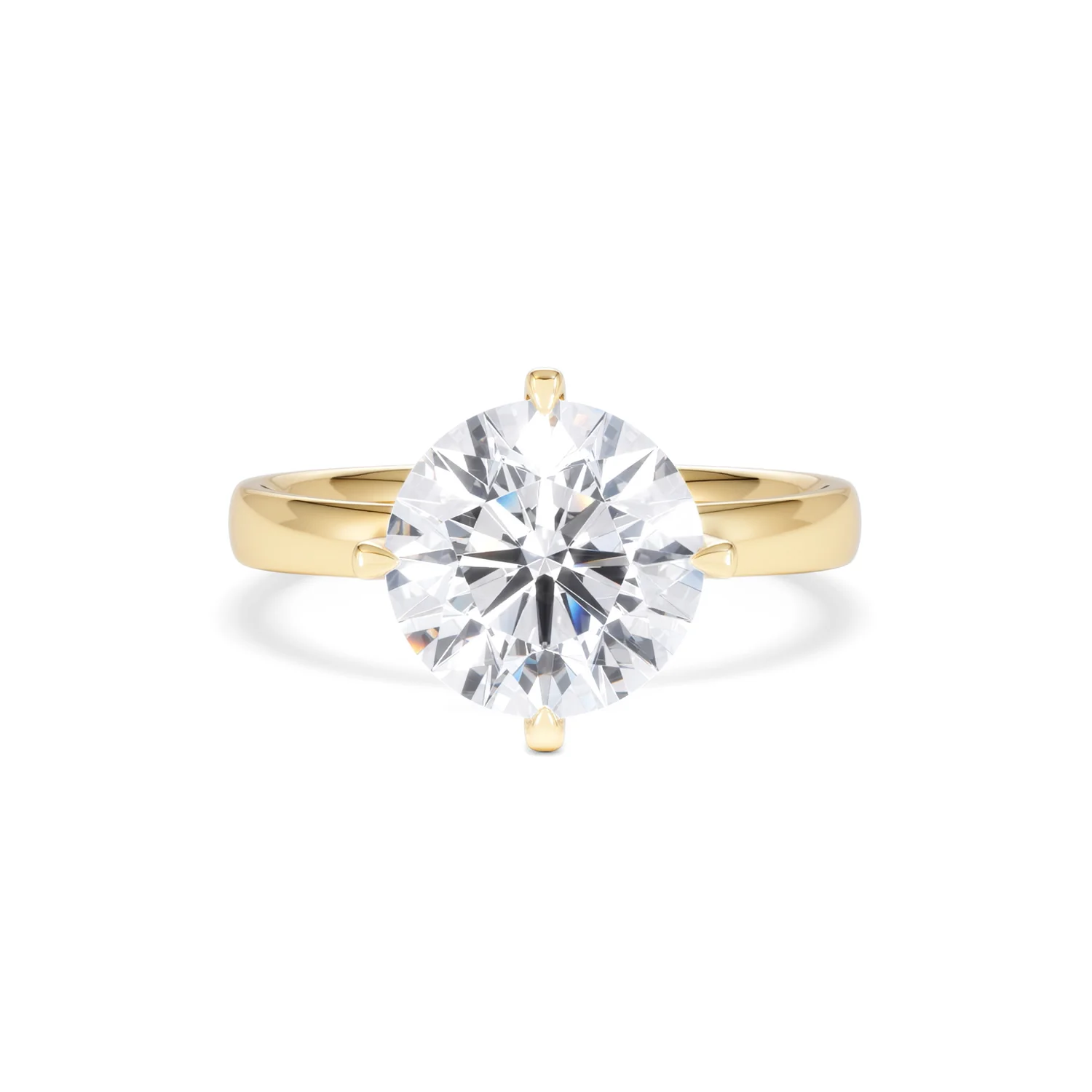 Origin Twist 3.00ct Round Cut Lab Diamond Solitaire Engagement Ring in 18K Yellow Gold - Image 7