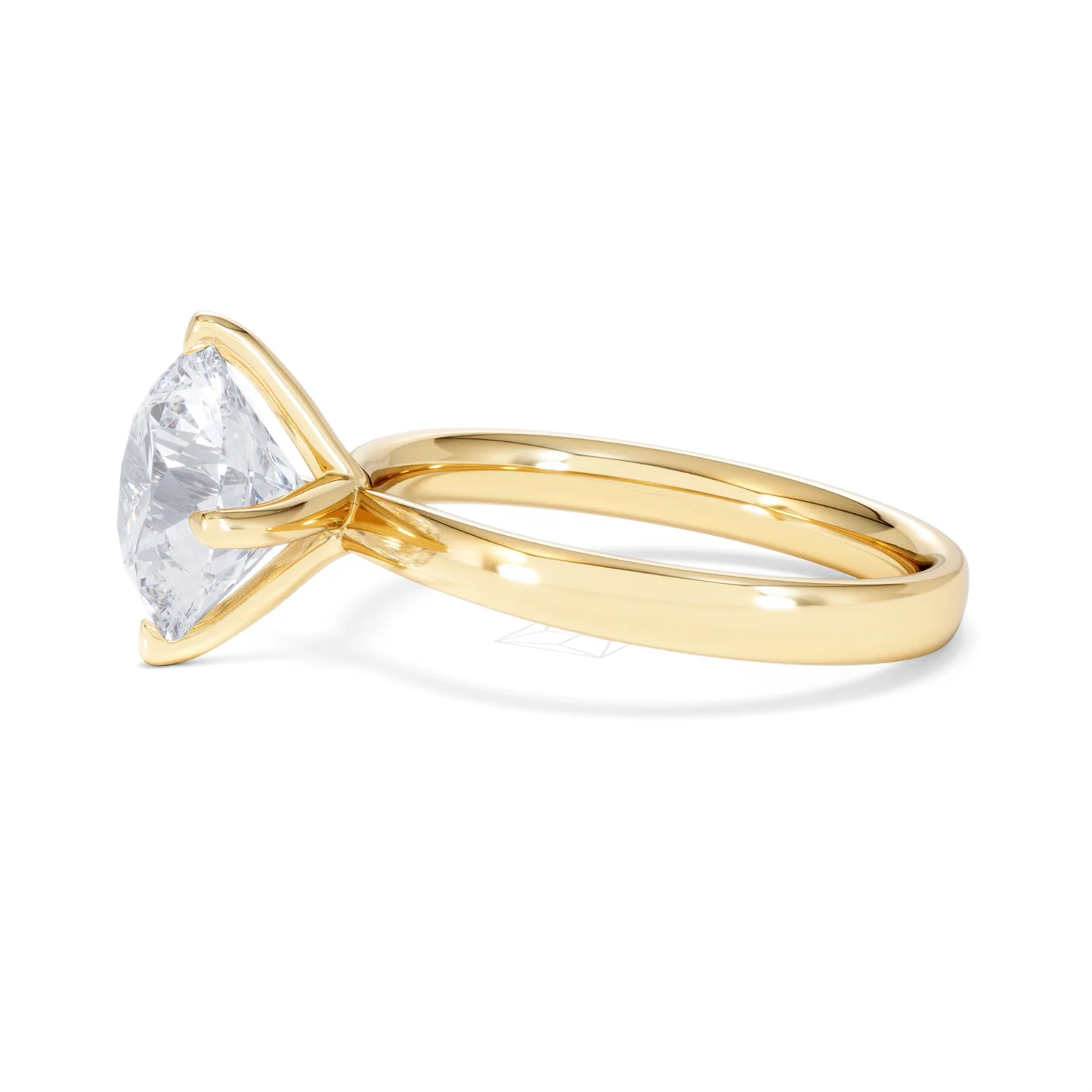 Origin Twist 3.00ct Round Cut Lab Diamond Solitaire Engagement Ring in 18K Yellow Gold - Image 70