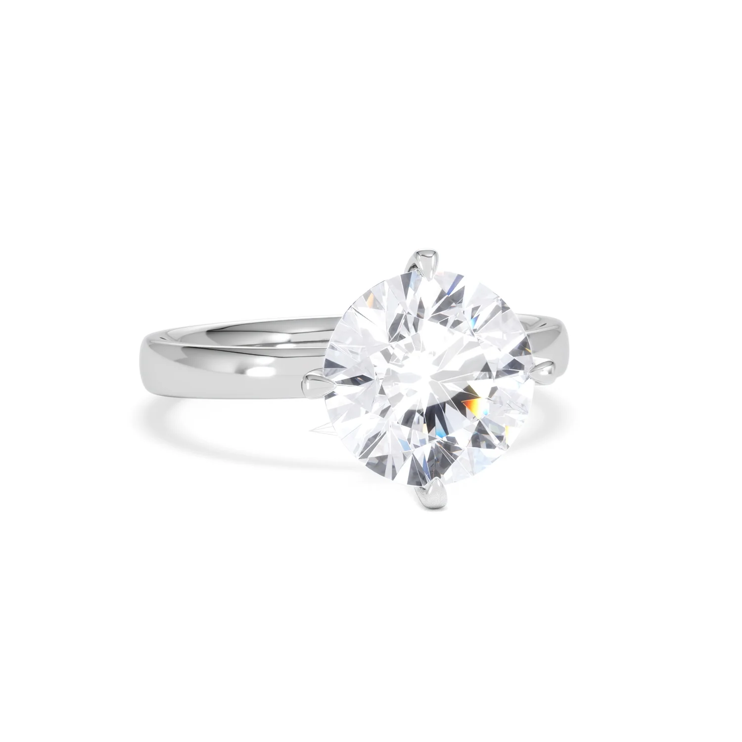 Origin Twist 3.00ct Round Cut Lab Diamond Solitaire Engagement Ring in Platinum - Image 10