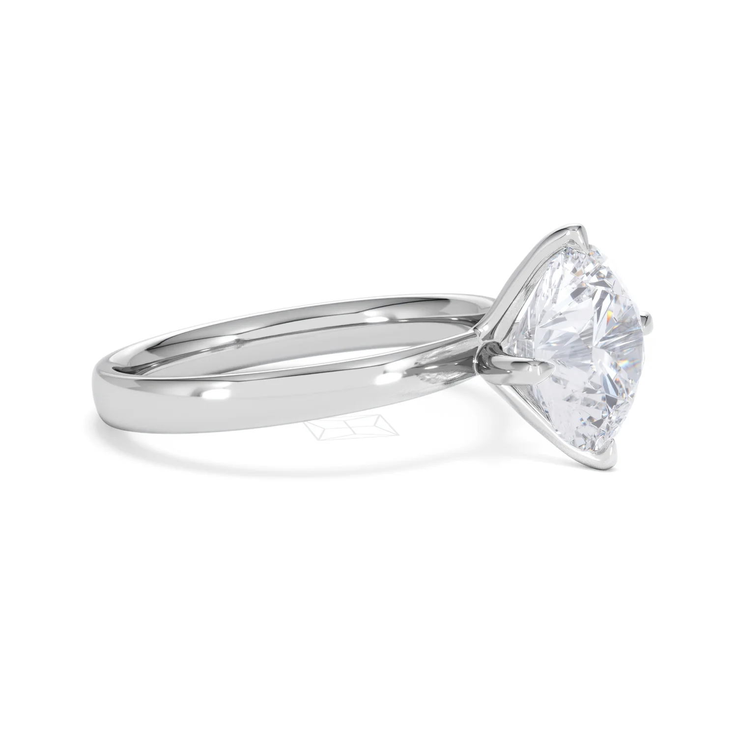 Origin Twist 3.00ct Round Cut Lab Diamond Solitaire Engagement Ring in Platinum - Image 20