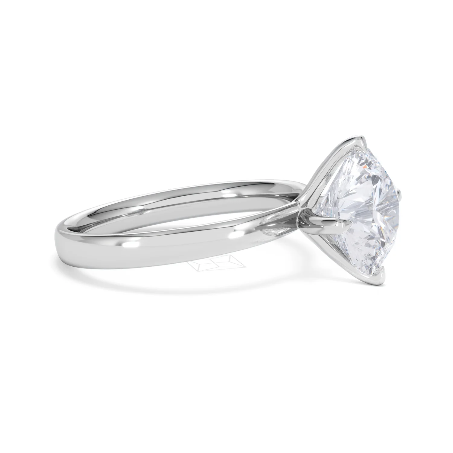 Origin Twist 3.00ct Round Cut Lab Diamond Solitaire Engagement Ring in Platinum - Image 21