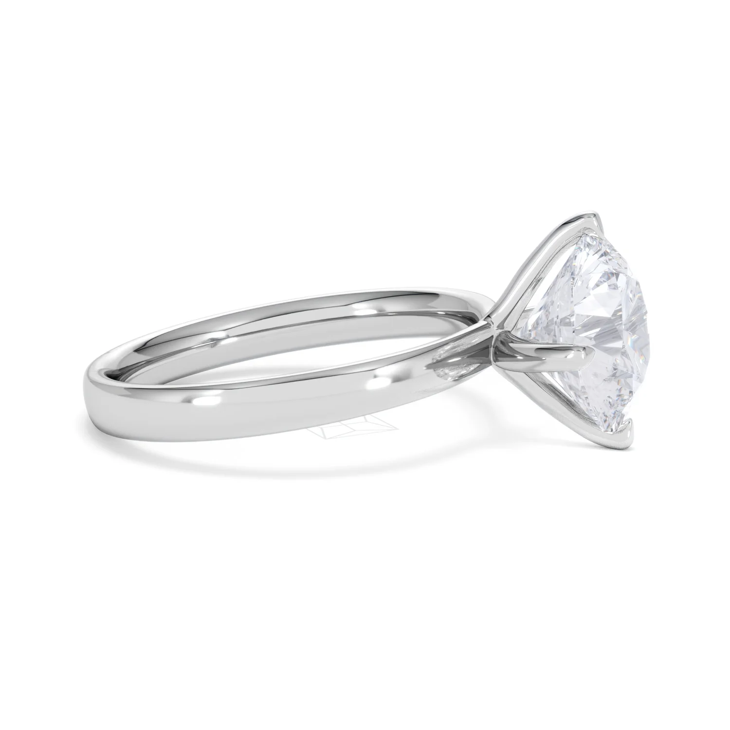 Origin Twist 3.00ct Round Cut Lab Diamond Solitaire Engagement Ring in Platinum - Image 23