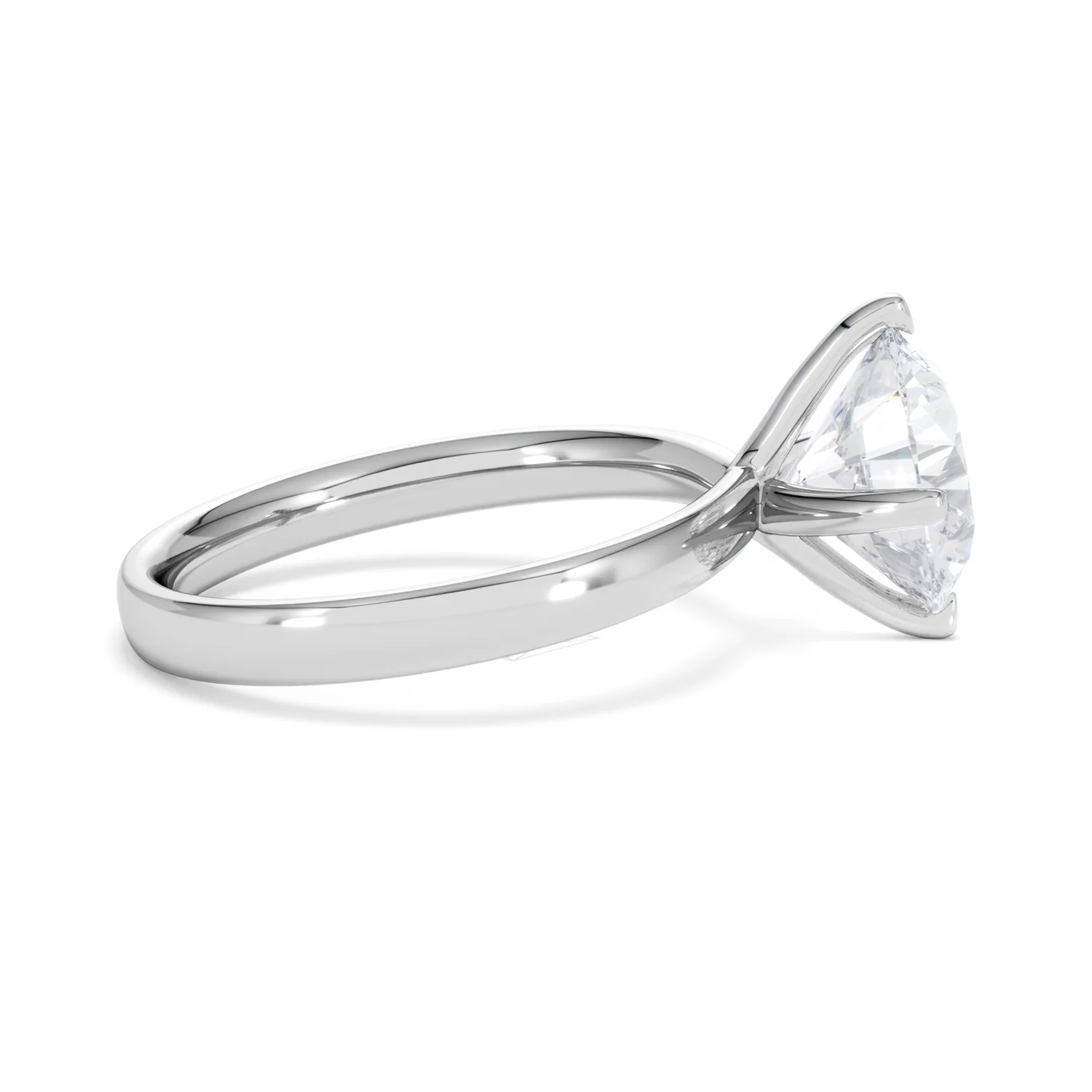 Origin Twist 3.00ct Round Cut Lab Diamond Solitaire Engagement Ring in Platinum - Image 27