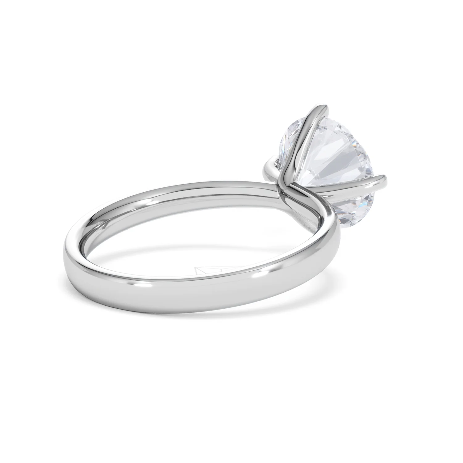 Origin Twist 3.00ct Round Cut Lab Diamond Solitaire Engagement Ring in Platinum - Image 38
