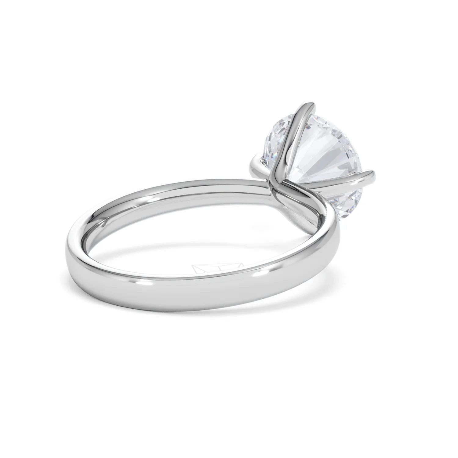 Origin Twist 3.00ct Round Cut Lab Diamond Solitaire Engagement Ring in Platinum - Image 39