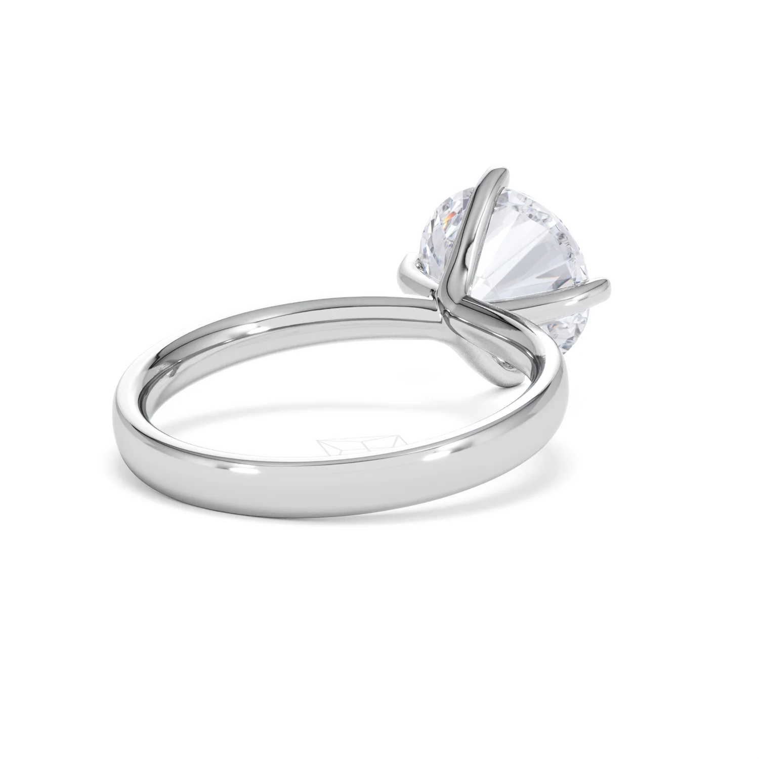Origin Twist 3.00ct Round Cut Lab Diamond Solitaire Engagement Ring in Platinum - Image 40