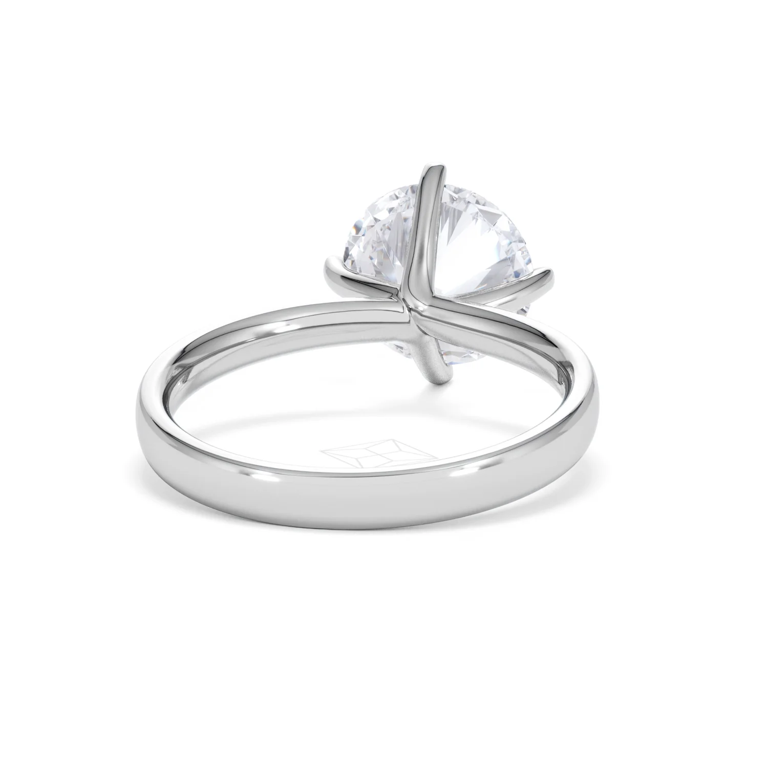 Origin Twist 3.00ct Round Cut Lab Diamond Solitaire Engagement Ring in Platinum - Image 44