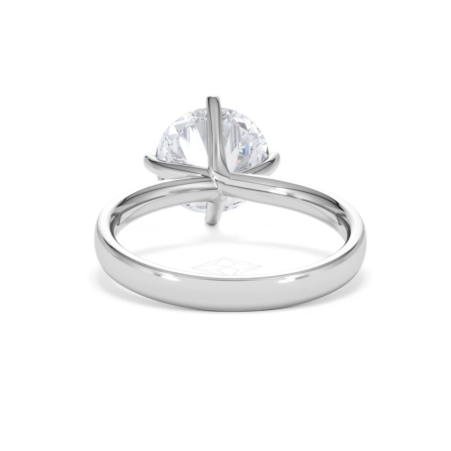 Origin Twist 3.00ct Round Cut Lab Diamond Solitaire Engagement Ring in Platinum - Image 48