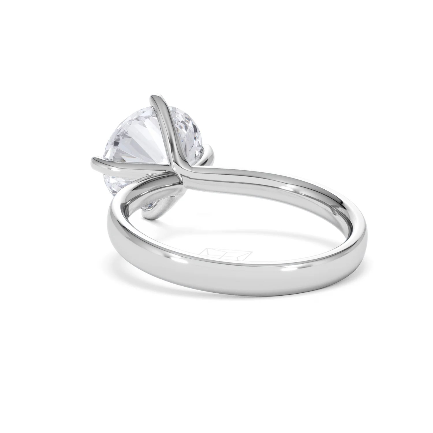 Origin Twist 3.00ct Round Cut Lab Diamond Solitaire Engagement Ring in Platinum - Image 53