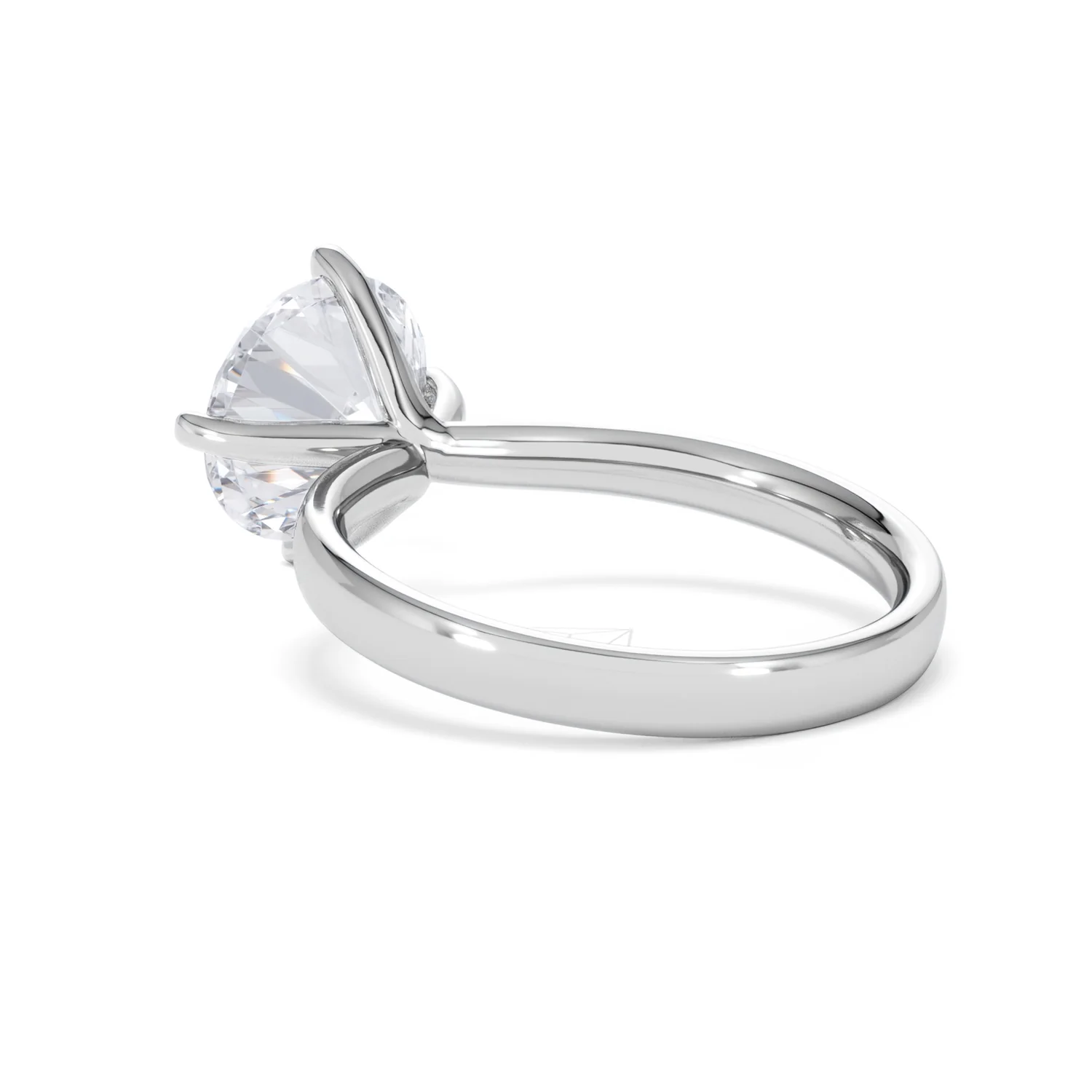 Origin Twist 3.00ct Round Cut Lab Diamond Solitaire Engagement Ring in Platinum - Image 56