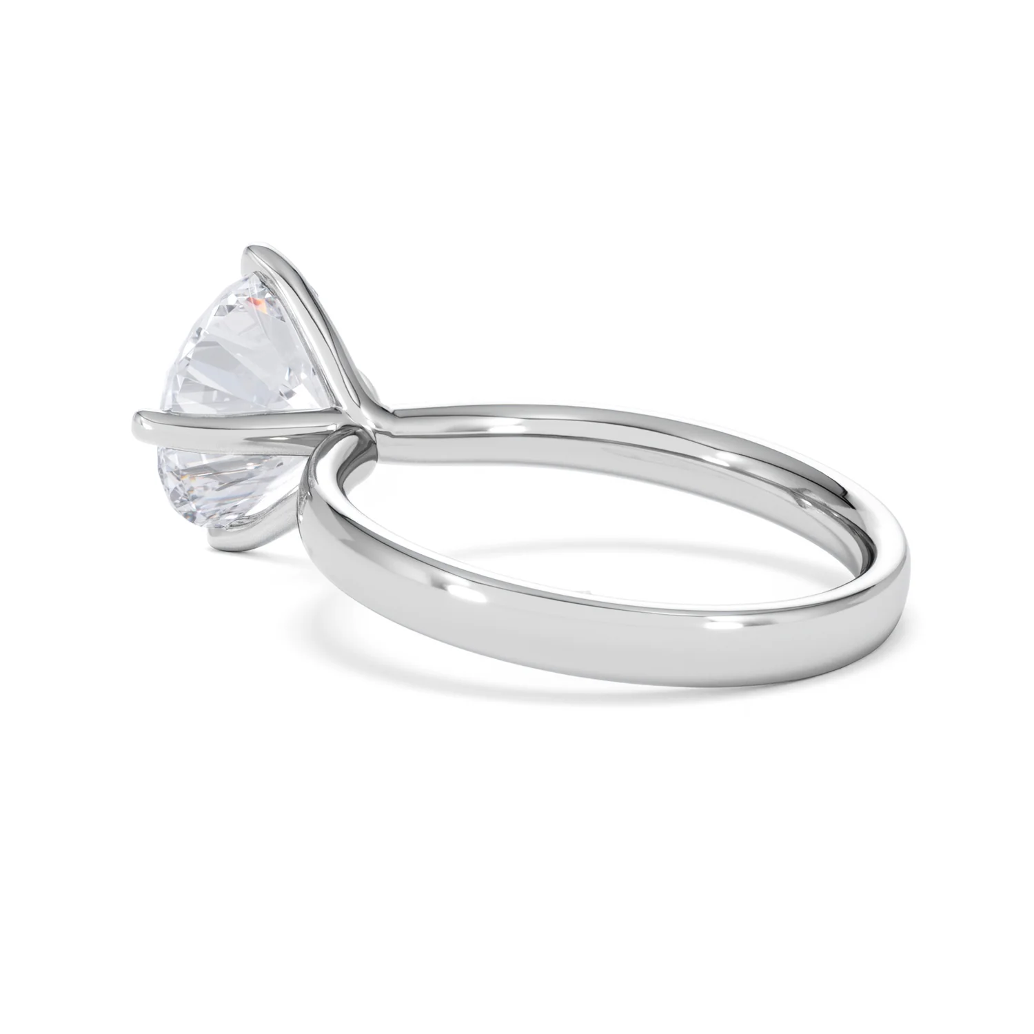 Origin Twist 3.00ct Round Cut Lab Diamond Solitaire Engagement Ring in Platinum - Image 59