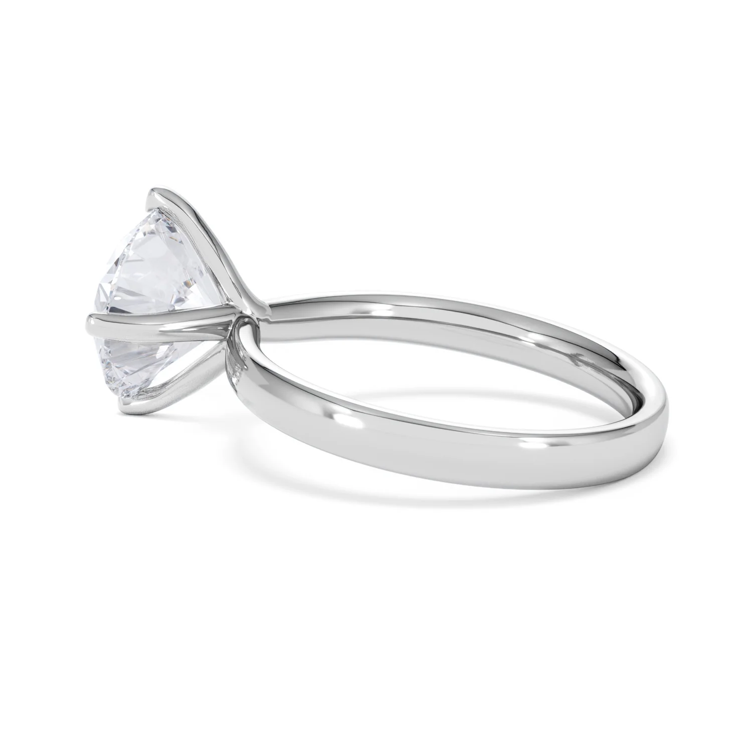 Origin Twist 3.00ct Round Cut Lab Diamond Solitaire Engagement Ring in Platinum - Image 62