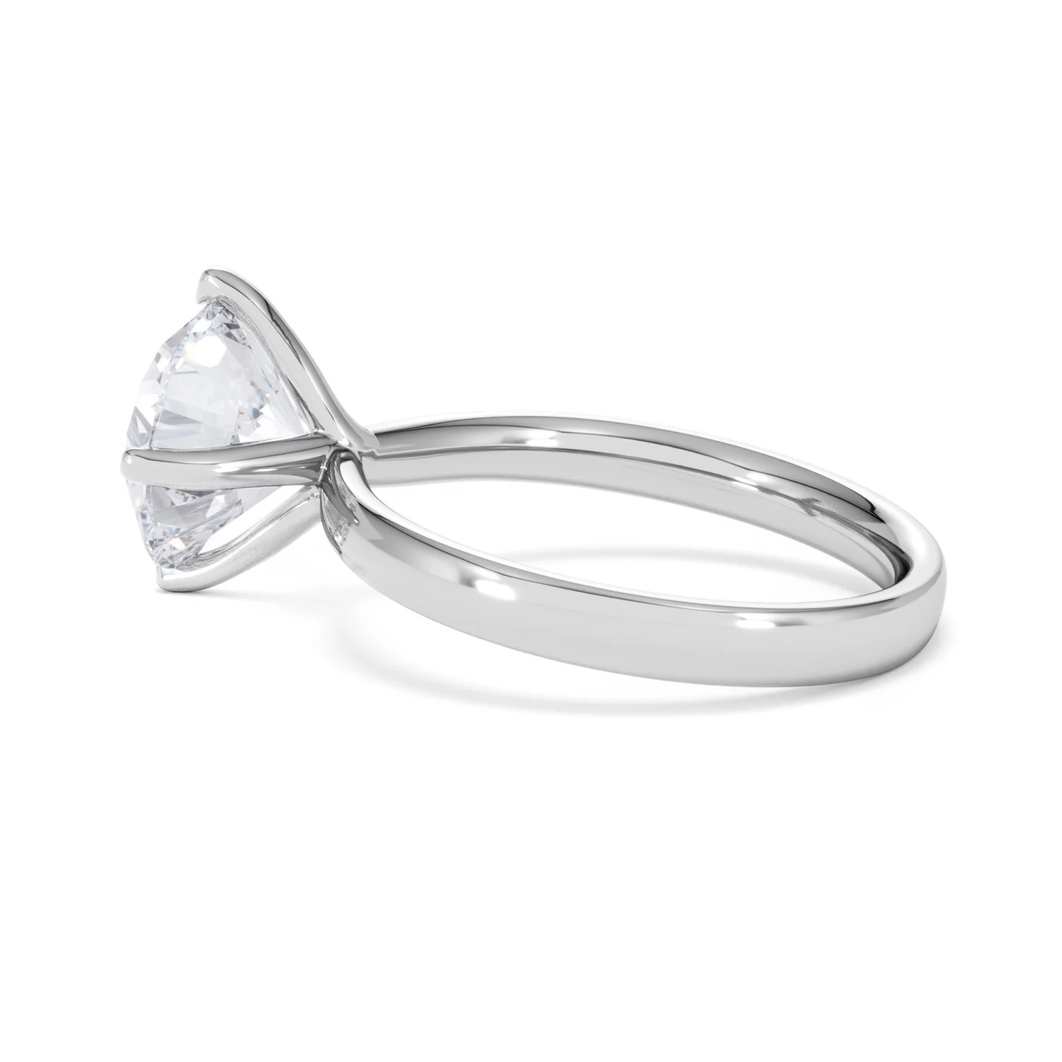 Origin Twist 3.00ct Round Cut Lab Diamond Solitaire Engagement Ring in Platinum - Image 63