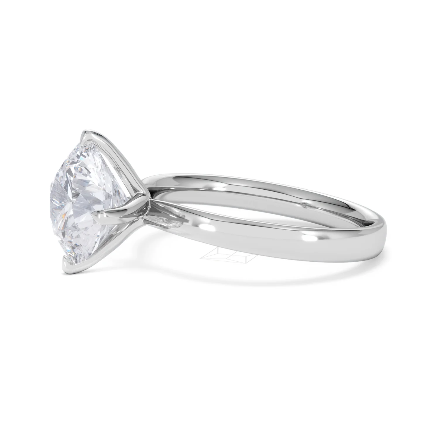 Origin Twist 3.00ct Round Cut Lab Diamond Solitaire Engagement Ring in Platinum - Image 72