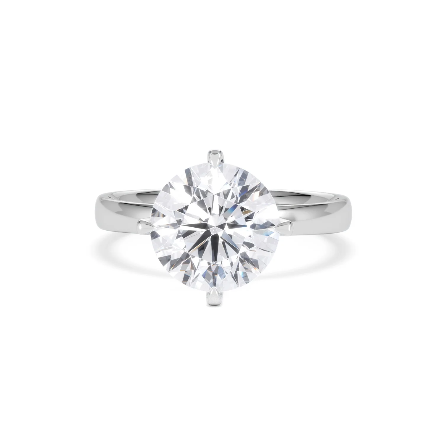 Origin Twist 3.00ct Round Cut Lab Diamond Solitaire Engagement Ring in Platinum - Image 86