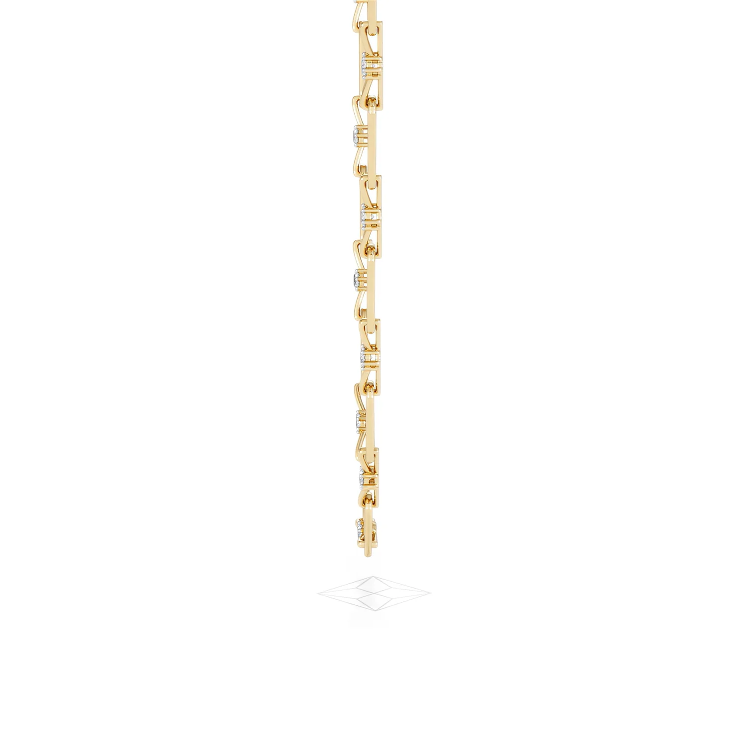 Paperclip 0.74ct Lab Diamond Link Necklace in 18K Yellow Gold - Image 69