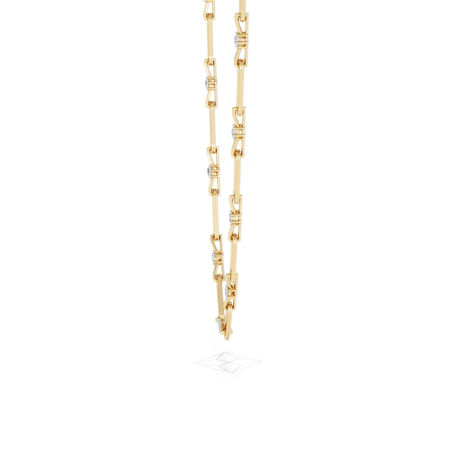 Paperclip 0.74ct Lab Diamond Link Necklace in 18K Yellow Gold - Image 70