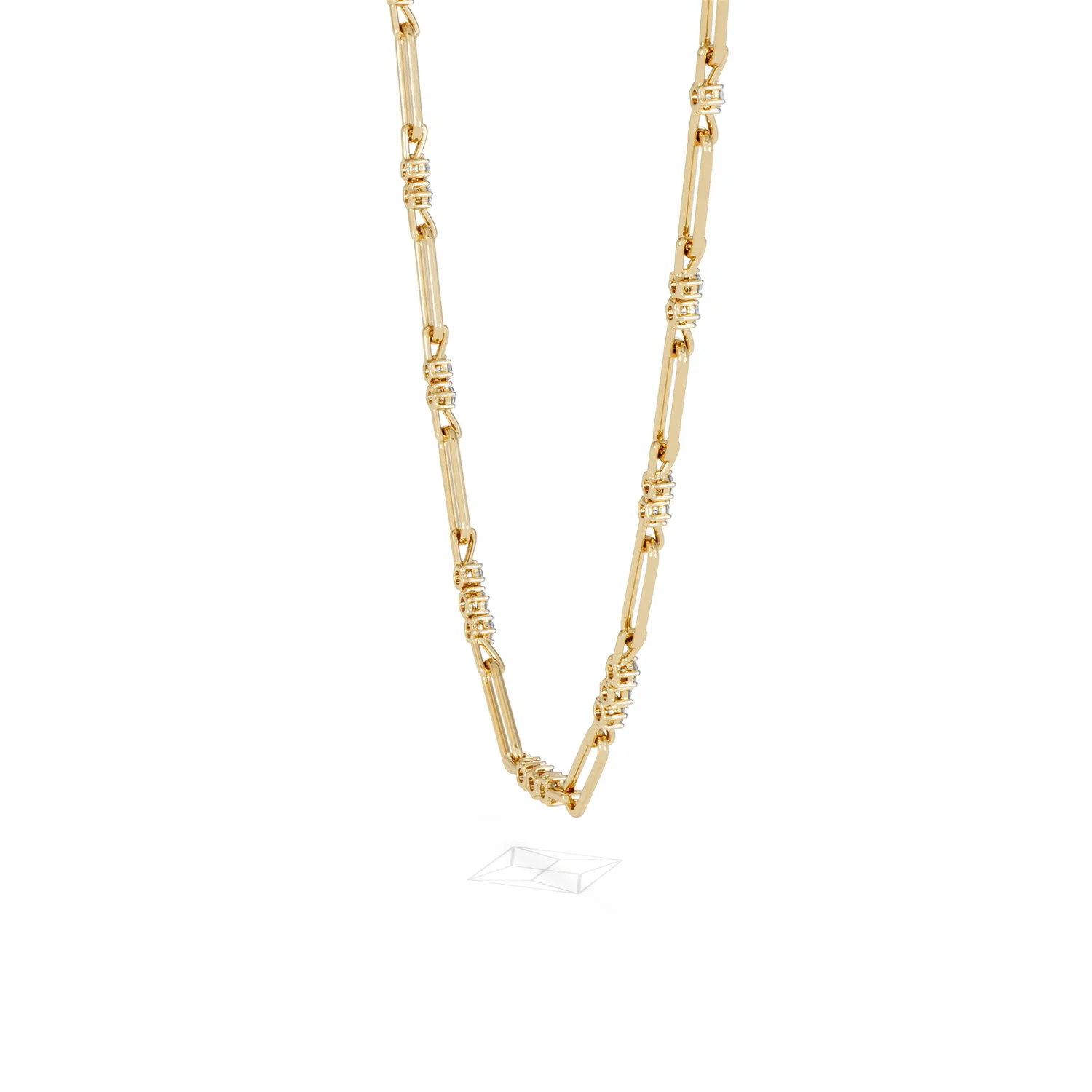 Paperclip 1.50ct Lab Diamond Link Necklace in 18K Yellow Gold - Image 34