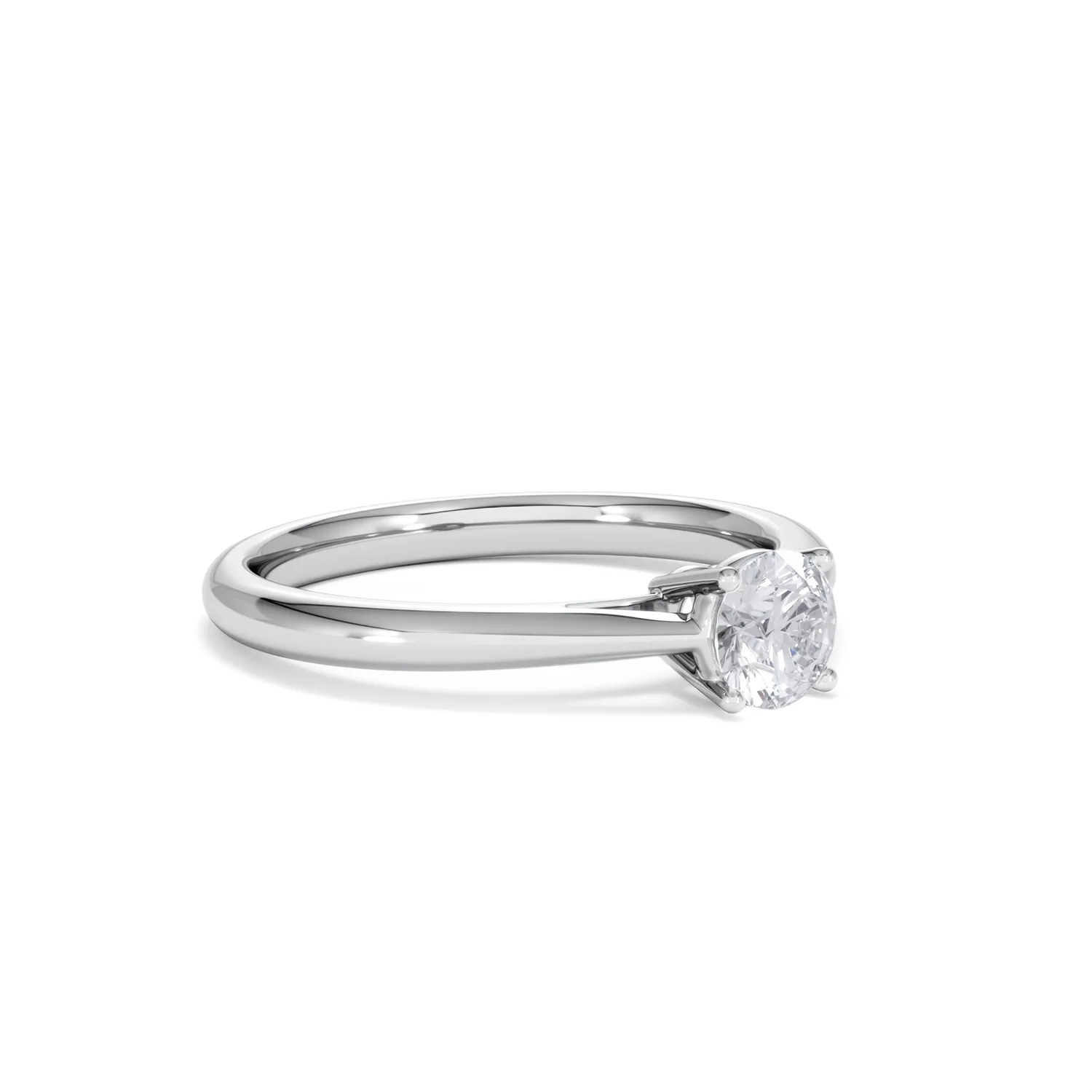 Platinum Half Carat Diamond Engagement Ring Elysia Lab F/VS1 - Image 17