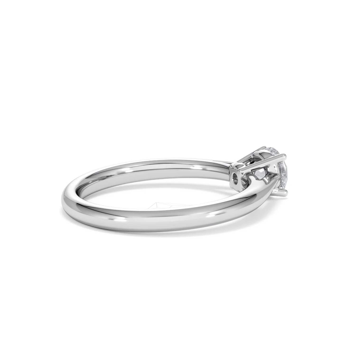 Platinum Half Carat Diamond Engagement Ring Elysia Lab F/VS1 - Image 34