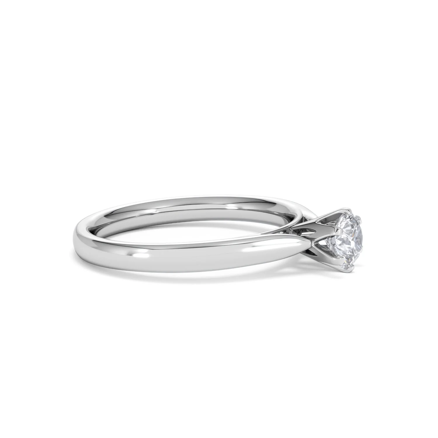 Platinum Half Carat Diamond Engagement Ring High Set Chloe Lab F/VS1 - Image 22