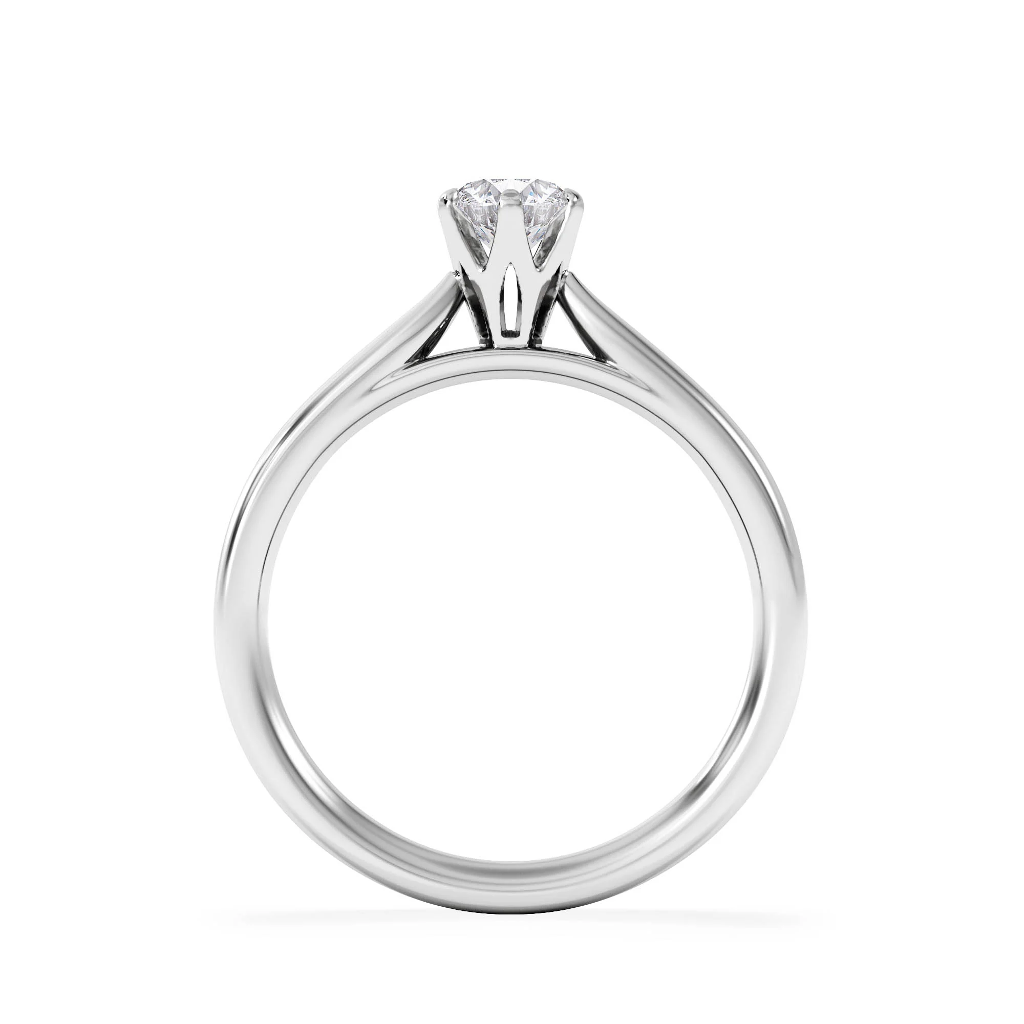 Platinum Half Carat Diamond Engagement Ring High Set Chloe Lab F/VS1 - Image 3