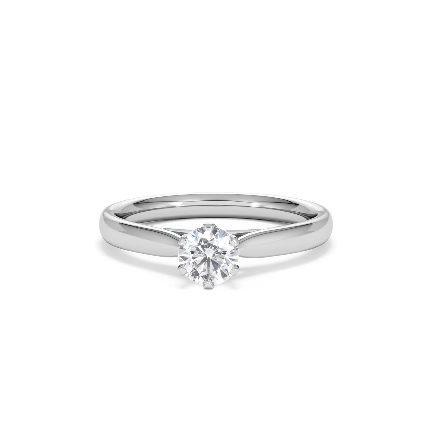 Platinum Half Carat Diamond Engagement Ring High Set Chloe Lab F/VS1 - Image 87