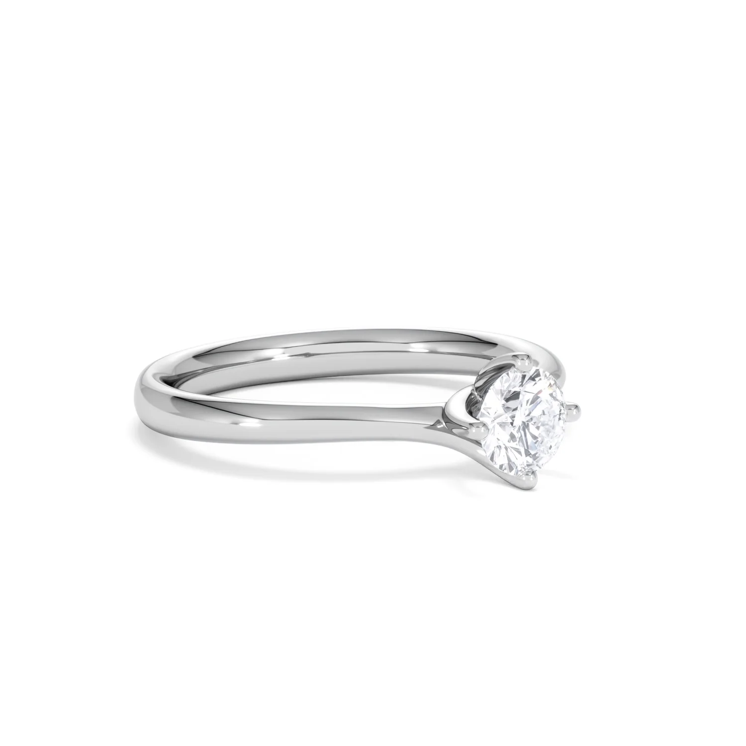 Platinum Half Carat Diamond Engagement Ring Lily Lab F/VS1 - Image 16