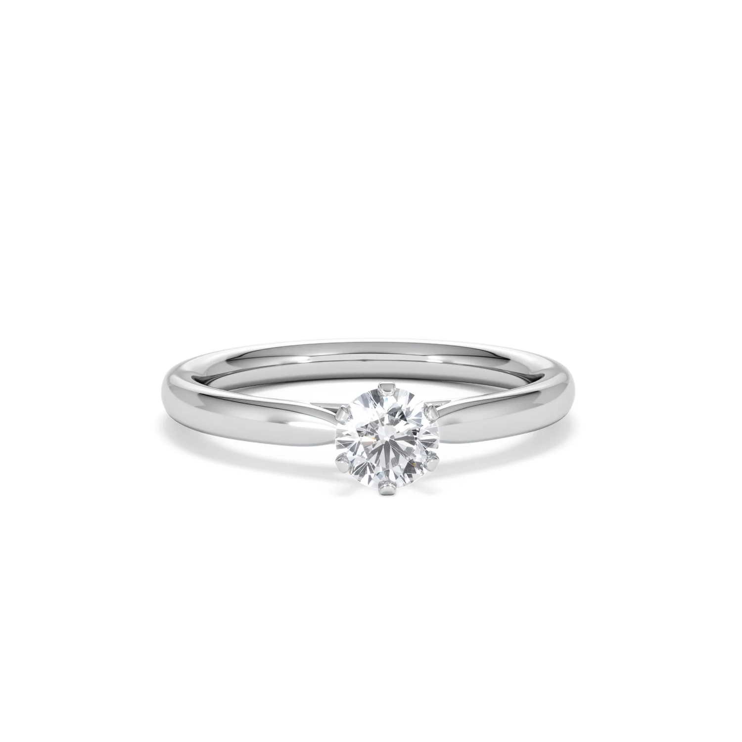 Platinum Half Carat Diamond Engagement Ring Low Chloe Lab F/VS1 - Image 9