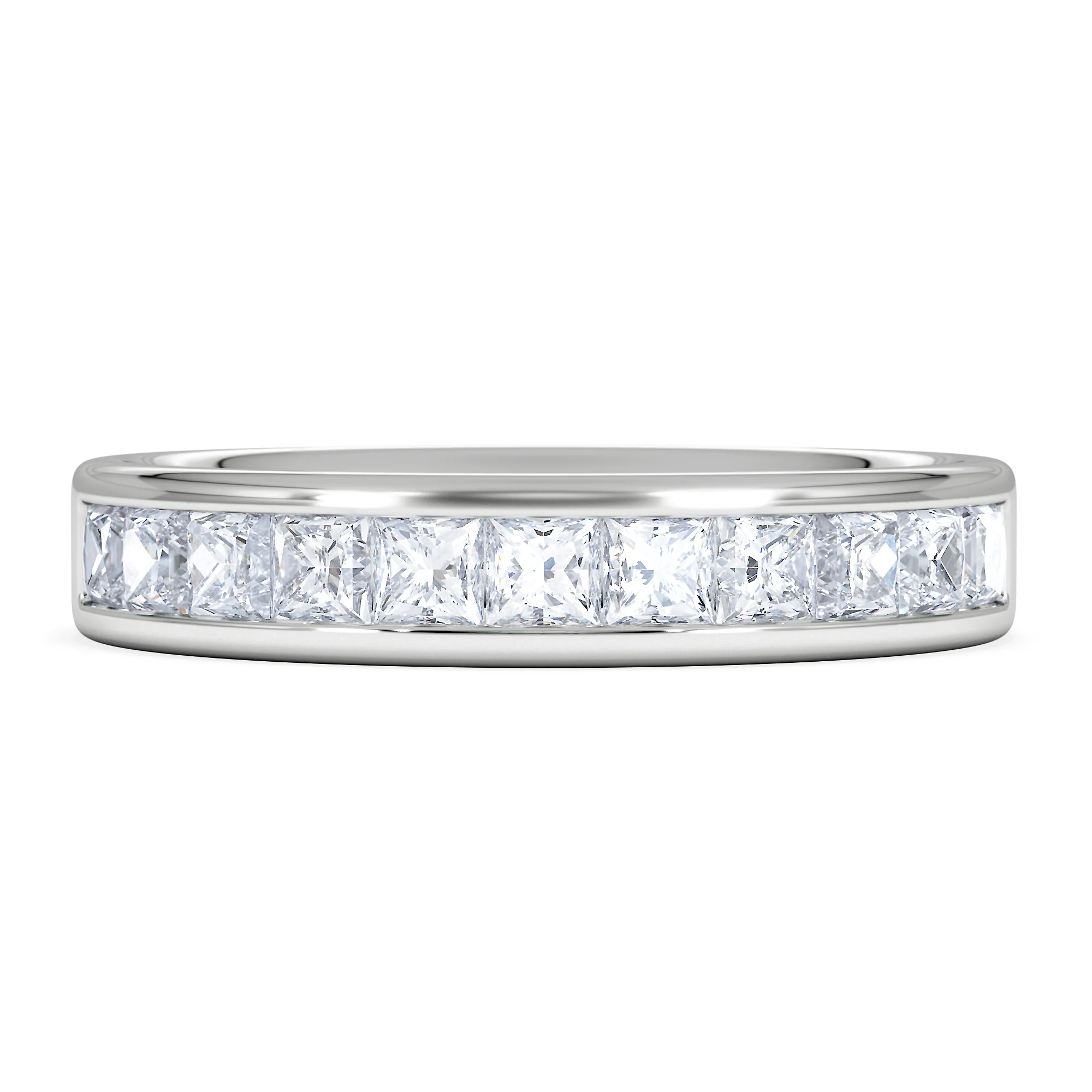 Platinum Princess Diamond Half Eternity Ring 1.00CT H/SI - Image 6