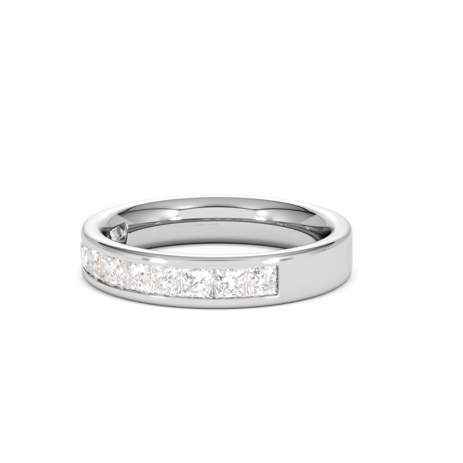 Platinum Princess Diamond Half Eternity Ring 1.00CT H/SI - Image 77