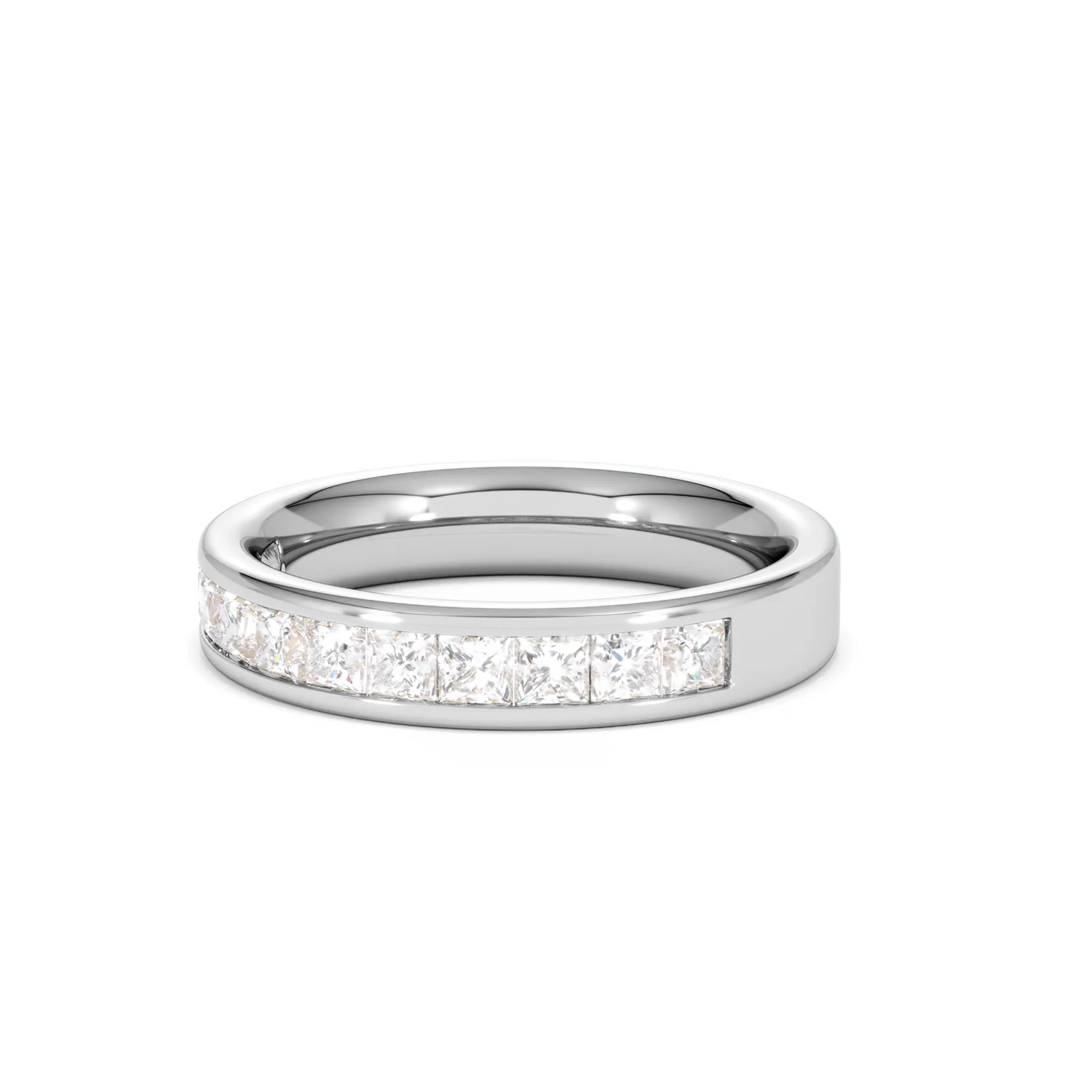 Platinum Princess Diamond Half Eternity Ring 1.00CT H/SI - Image 80