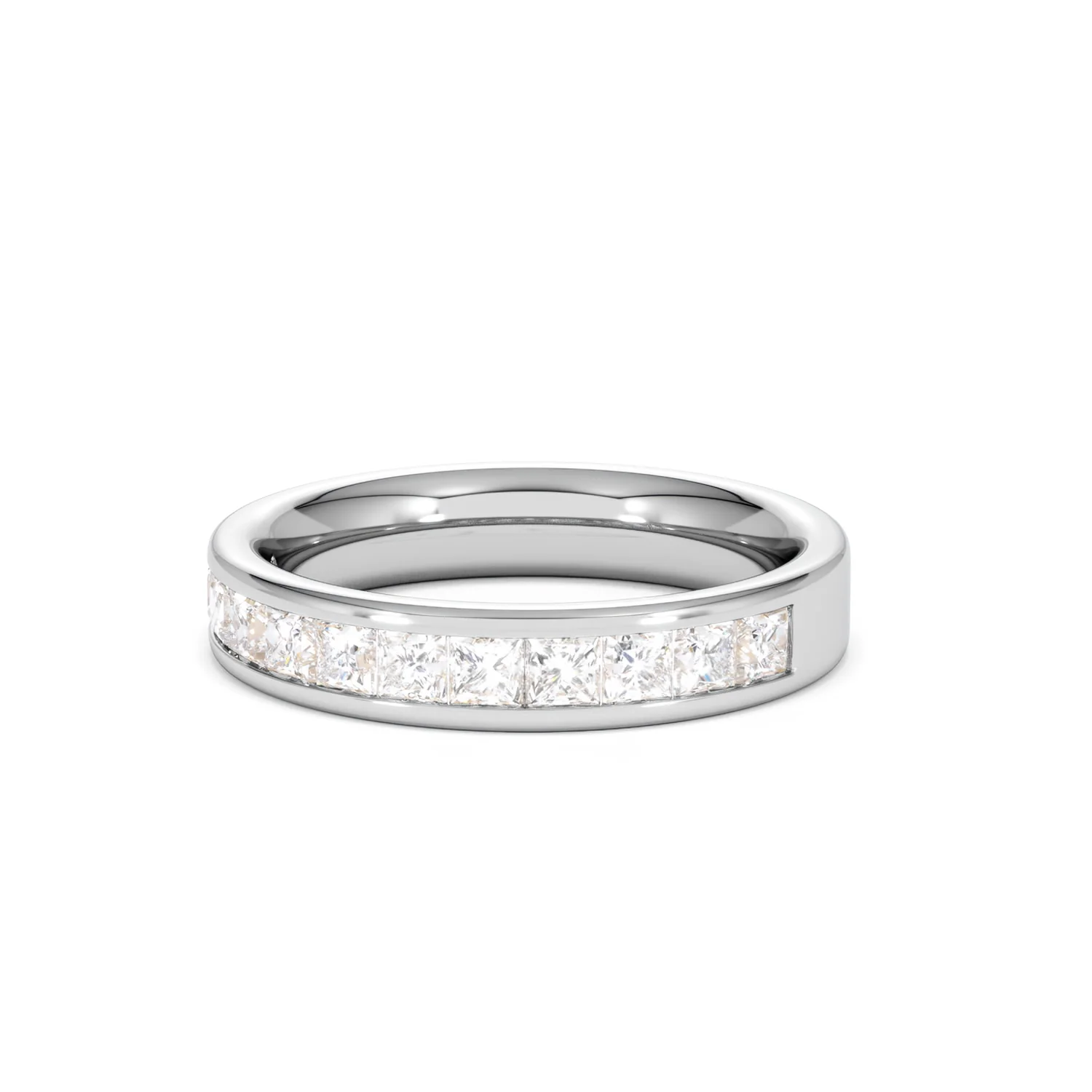 Platinum Princess Diamond Half Eternity Ring 1.00CT H/SI - Image 83