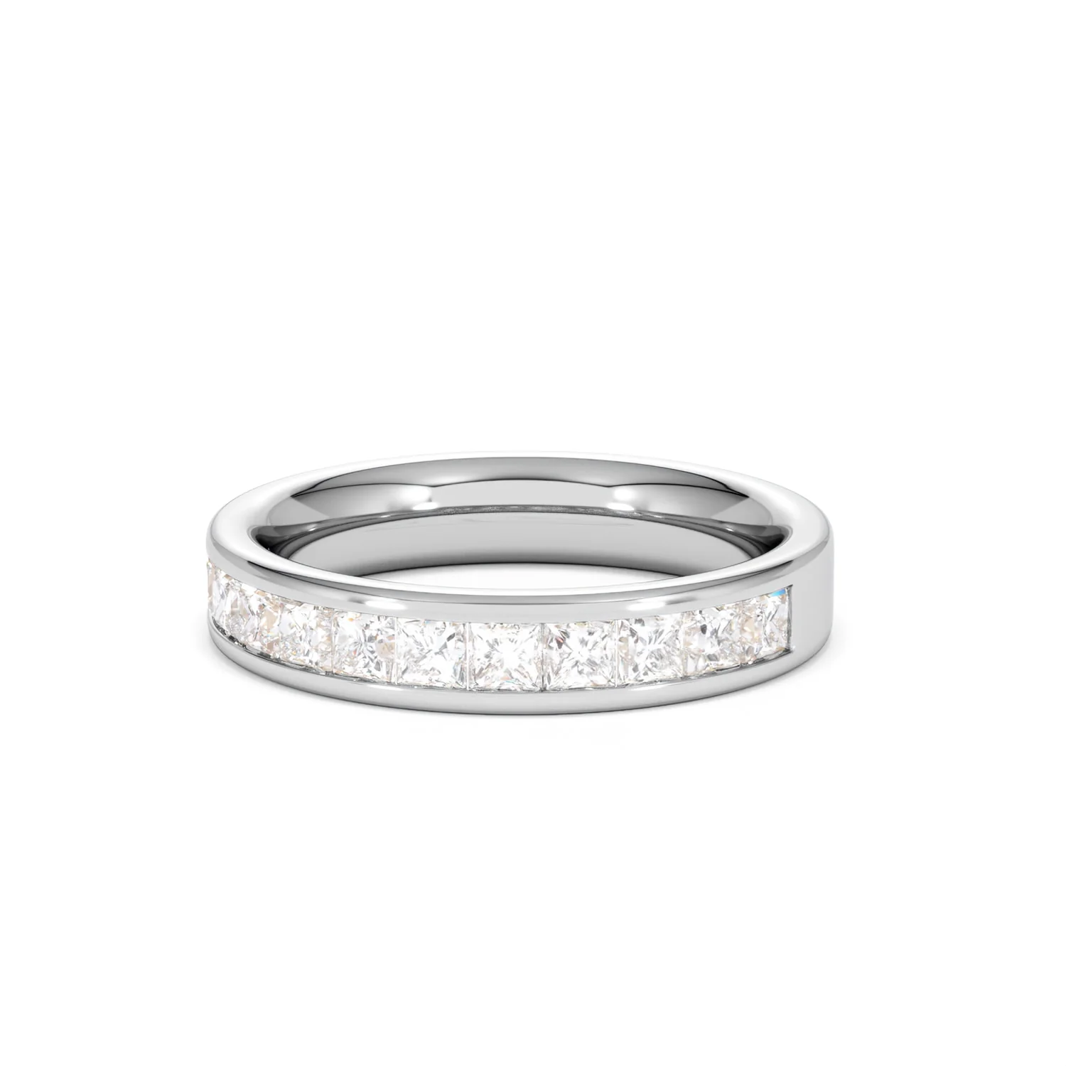 Platinum Princess Diamond Half Eternity Ring 1.00CT H/SI - Image 84